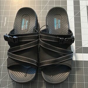 Skechers Black Slide Sandals